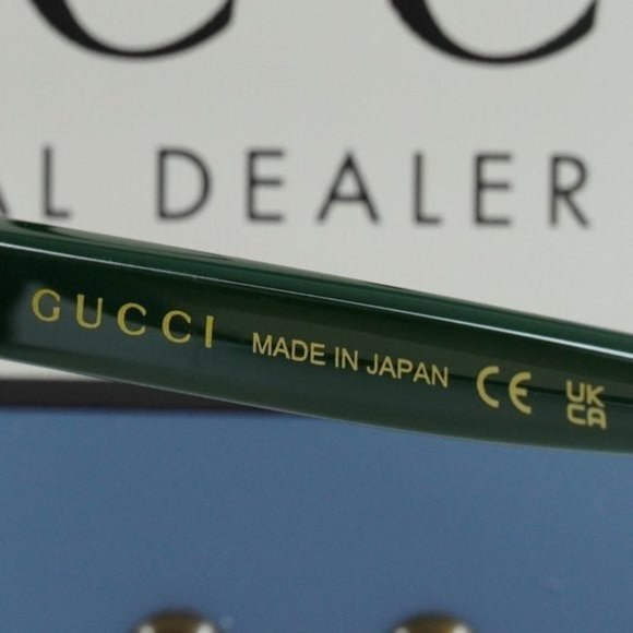 FINAL PRICE NEW GUCCI GG1066S 003 BLACK GREEN BROWN SQUARE WOMENS SUNGLA… - Picture 7 of 12